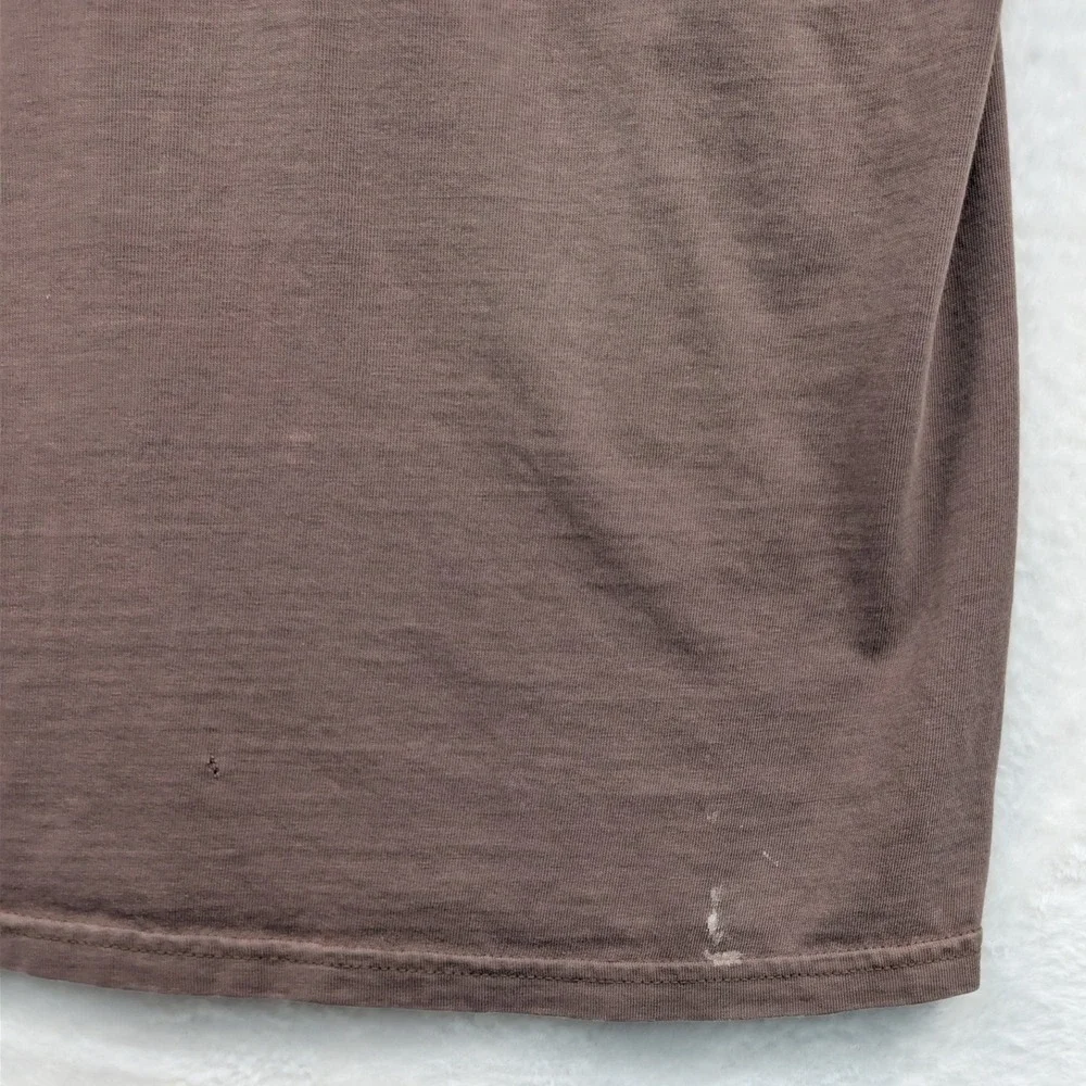 VTG Nike T-Shirt Men's XL Brown Embroidered Swoosh Streetwear Distressed Y2K